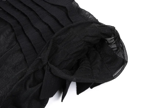 JUNYA WATANABE COMME des GARCONS Poly Nylon Decollete Tiered Knit K-166980_006