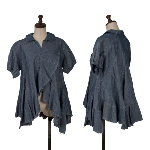 JUNYA WATANABE COMME des GARCONS denim Switching Skipper Denim Blouse Blue XS K-166982_001