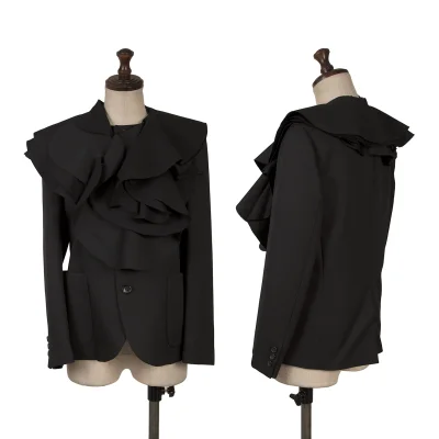 tricot COMME des GARCONS Detachable Frill Wool Gaba Jacket