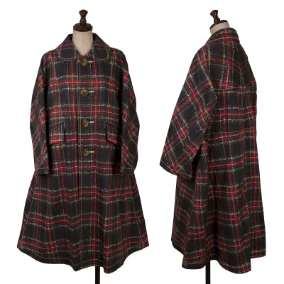 tricot COMME des GARCONS Check Knit Trompe l'oeil Cotton Coat