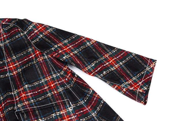 tricot COMME des GARCONS Check Knit Trompe l'oeil Cotton Coat K-166986_006