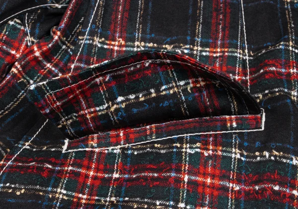 tricot COMME des GARCONS Check Knit Trompe l'oeil Cotton Coat K-166986_009