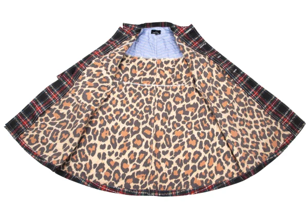 tricot COMME des GARCONS Check Knit Trompe l'oeil Cotton Coat K-166986_010