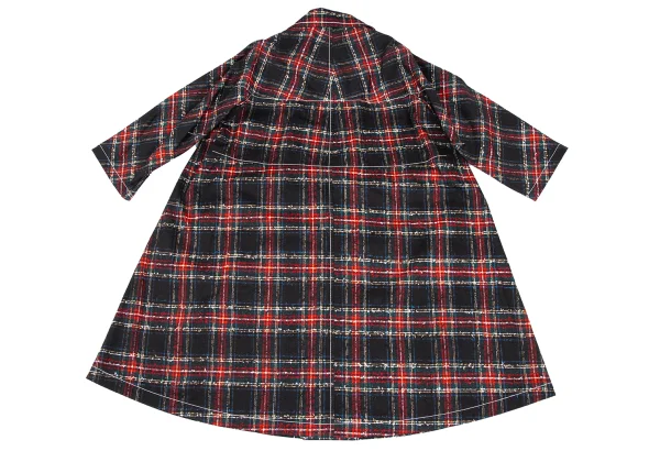 tricot COMME des GARCONS Check Knit Trompe l'oeil Cotton Coat K-166986_012