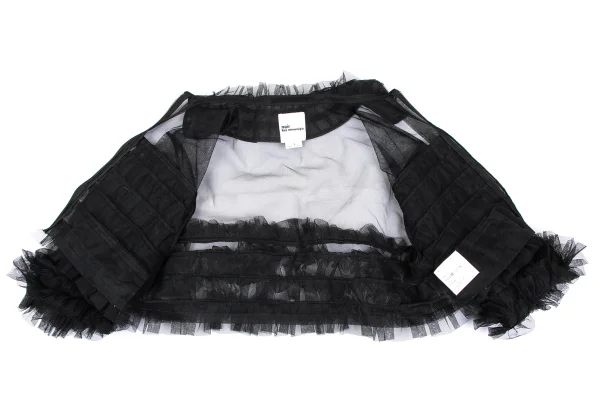 noir kei ninomiya Poly Mesh Frill Zip Jacket K-166988_010