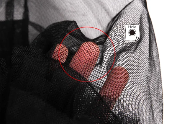 noir kei ninomiya Poly Mesh Frill Zip Jacket K-166988_014