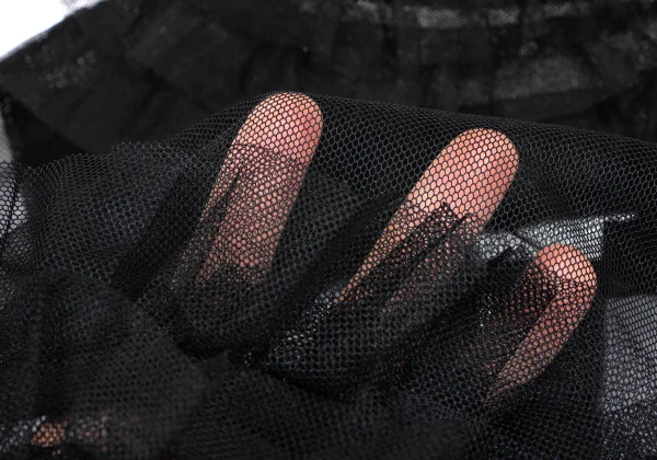 noir kei ninomiya Poly Mesh Frill Zip Jacket K-166988_015