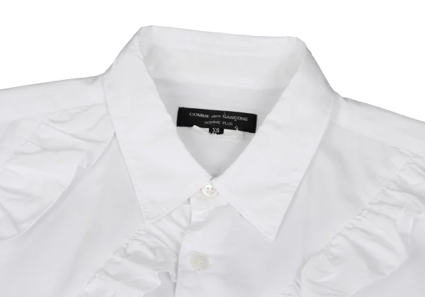 COMME des GARCONS HOMME PLUS Bias Frill Cotton Shirt K-166990_003