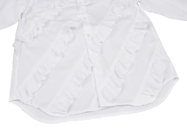 COMME des GARCONS HOMME PLUS Bias Frill Cotton Shirt K-166990_009