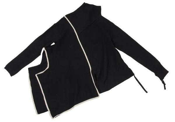 ohji Yamamoto FEMME Wool Nylon Piping Knit Sweater K-166992_002