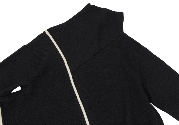 ohji Yamamoto FEMME Wool Nylon Piping Knit Sweater K-166992_003