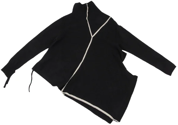 ohji Yamamoto FEMME Wool Nylon Piping Knit Sweater K-166992_012