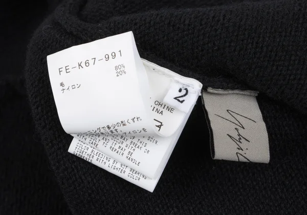 ohji Yamamoto FEMME Wool Nylon Piping Knit Sweater K-166992_016