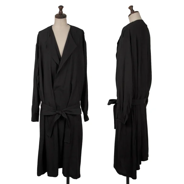 Y's Snap Button Belted Dress Black 1 K-166996_001