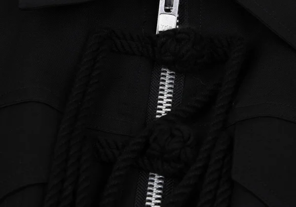 B Yohji Yamamoto Wool Gabardine China Button Sleeveless Jacket K-167000_005