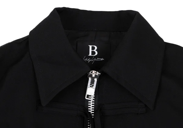 B Yohji Yamamoto Wool Gabardine Cord Short Jacket K-167001_004