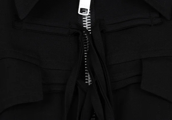 B Yohji Yamamoto Wool Gabardine Cord Short Jacket K-167001_005