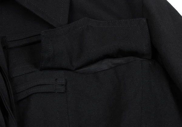 B Yohji Yamamoto Wool Gabardine Cord Short Jacket K-167001_006