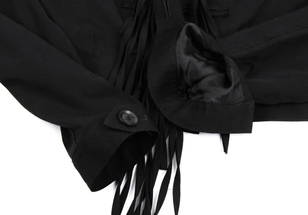 B Yohji Yamamoto Wool Gabardine Cord Short Jacket K-167001_008