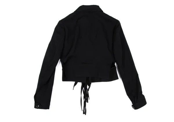 B Yohji Yamamoto Wool Gabardine Cord Short Jacket K-167001_013