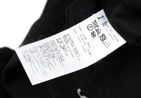 B Yohji Yamamoto Wool Gabardine Cord Short Jacket K-167001_016