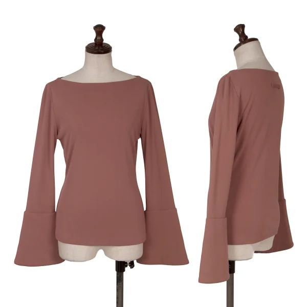 Jean Paul GAULTIER FEMME Padded Sleeve Boat Neck Blouse Pink 40 K-167004_001
