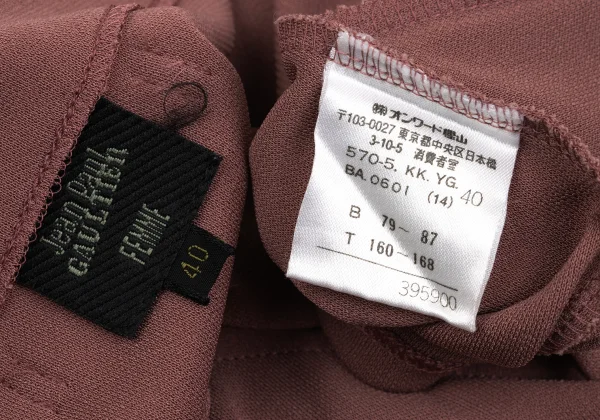 Jean Paul GAULTIER FEMME Padded Sleeve Boat Neck Blouse K-167004_011