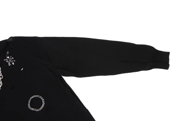 JUNYA WATANABE Chain Embellished Crash Knit Sweater K-167006_008