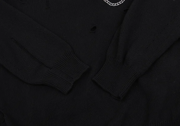 JUNYA WATANABE Chain Embellished Crash Knit Sweater K-167006_009