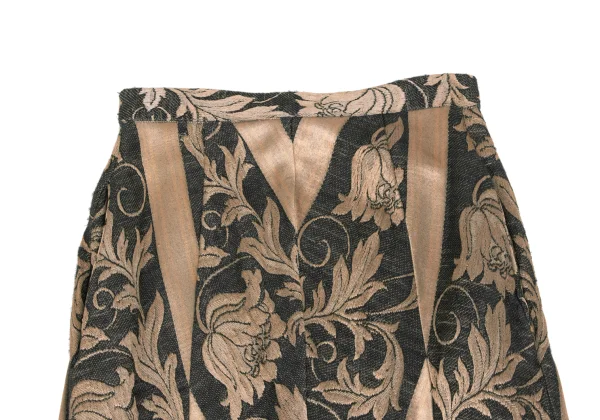 Unbranded Floral Jacquard Switching Hem Slit Skirt K-167007_004