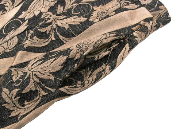 Unbranded Floral Jacquard Switching Hem Slit Skirt K-167007_009