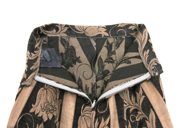 Unbranded Floral Jacquard Switching Hem Slit Skirt K-167007_014