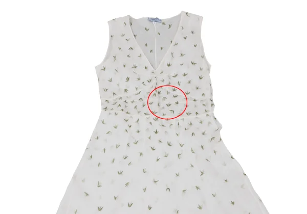 PRADA Embroidery Sleeveless See-through Dress K-167008_003