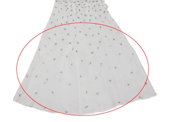 PRADA Embroidery Sleeveless See-through Dress K-167008_007