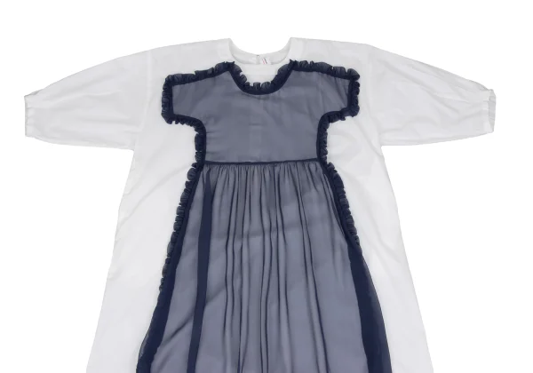 COMME des GARCONS GIRL Front Mesh Dress Pasted Shirt Dress K-167010_003