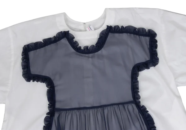 COMME des GARCONS GIRL Front Mesh Dress Pasted Shirt Dress K-167010_005