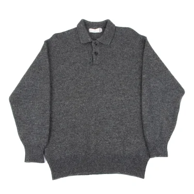 COMME des GARCONS HOMME Wool Nylon Polo Knit Sweater