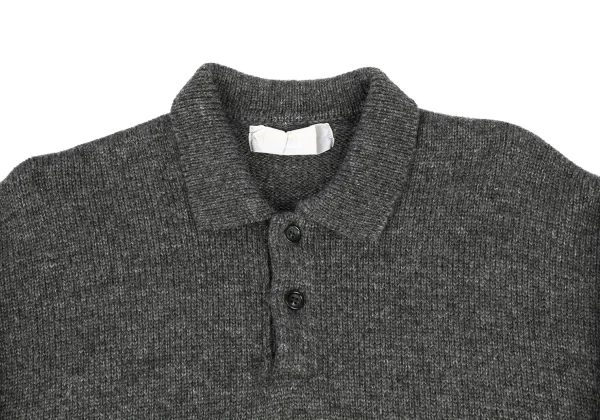COMME des GARCONS HOMME Wool Nylon Polo Knit Sweater K-167011_002