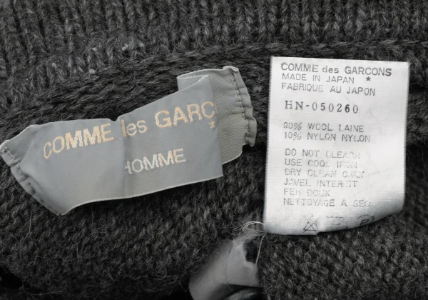 COMME des GARCONS HOMME Wool Nylon Polo Knit Sweater K-167011_010