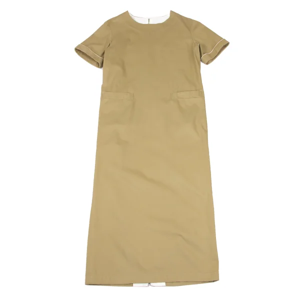 Y's Cotton Chino Back Double Zip Short Sleeve Dress K-167012_002