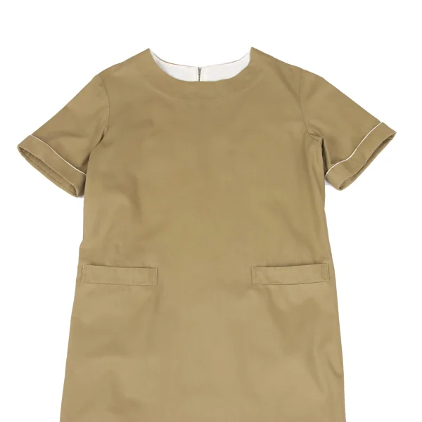 Y's Cotton Chino Back Double Zip Short Sleeve Dress K-167012_003