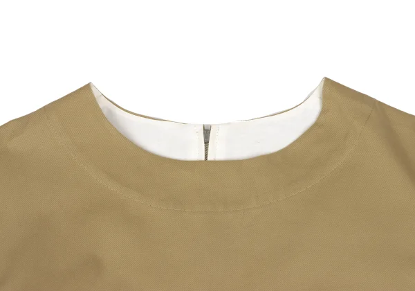 Y's Cotton Chino Back Double Zip Short Sleeve Dress K-167012_004