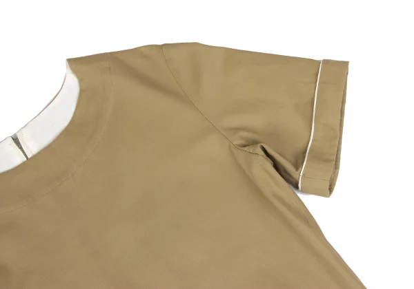 Y's Cotton Chino Back Double Zip Short Sleeve Dress K-167012_005