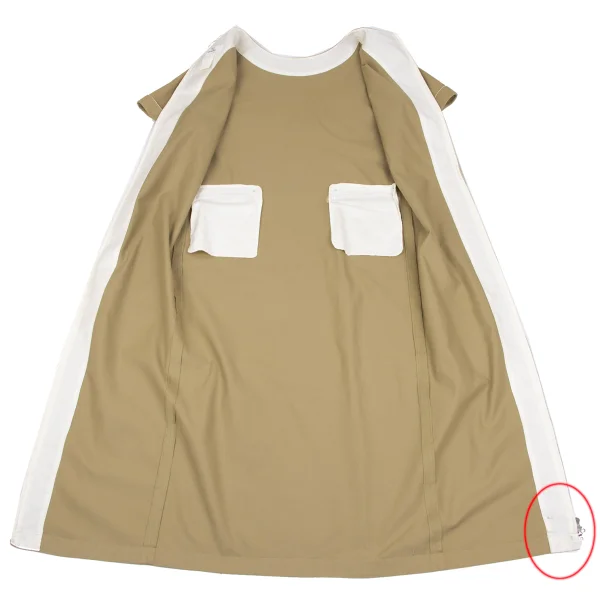 Y's Cotton Chino Back Double Zip Short Sleeve Dress K-167012_010