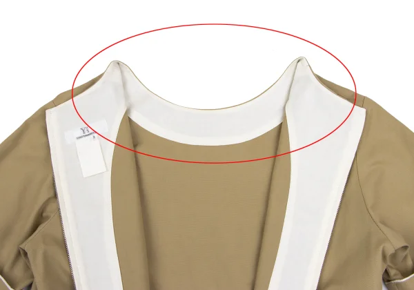 Y's Cotton Chino Back Double Zip Short Sleeve Dress K-167012_012