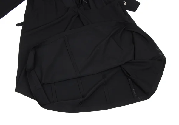 tricot COMME des GARCONS Wool Gabardine Botanical Print Belted Dres K-167015_011