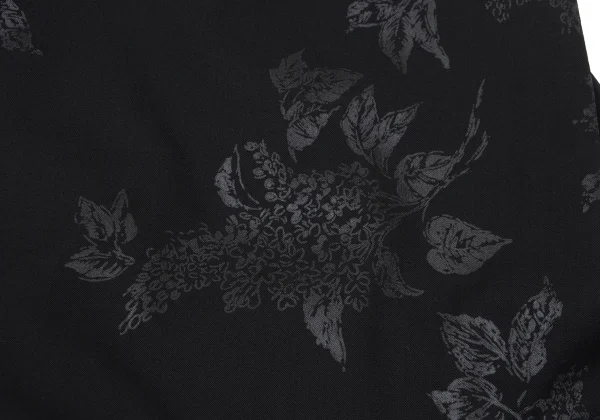 tricot COMME des GARCONS Wool Gabardine Botanical Print Belted Dres K-167015_015