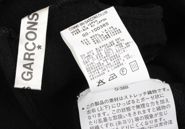 COMME des GARCONS Wool Nylon Stretch Sleeveless Dress K-167016_015
