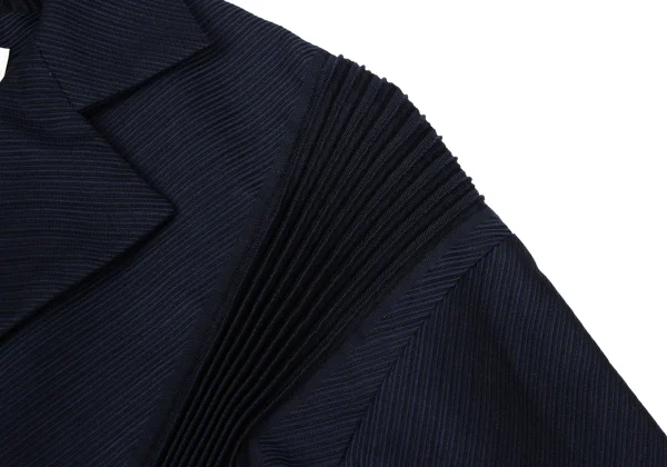 ISSEY MIYAKE 3D Steam Pleated Switching Stripe Jacket K-167018_005