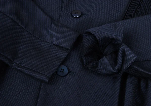 ISSEY MIYAKE 3D Steam Pleated Switching Stripe Jacket K-167018_007